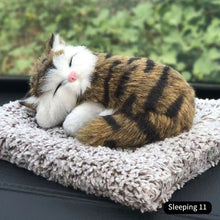 Load image into Gallery viewer, Simulation Mini Cat Cute Cloth Pad Plush Cats with Sound Children Birthday Gifts Creative Imitation Cat Ornaments Home Decoration Supplies