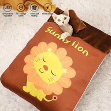 Load image into Gallery viewer, Pet USB Heating Bed Dog Cat Warming Sleeping Bag Electric Warming Bed Heating Pad Puppy Heater Winter House