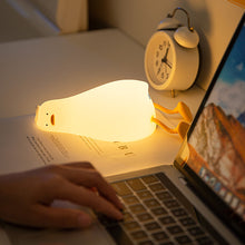 Load image into Gallery viewer, USB Rechargeable Duck Nightlight Patting Switch Children Kid Bedroom Bedside Lamp Decoration Atmosphere Table Lamp Birthday Gift