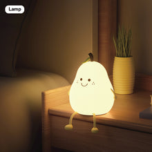 Load image into Gallery viewer, USB Rechargeable Pear Nightlight Patting Switch Children Kid Bedroom Bedside Lamp Decoration Atmosphere Table Lamp Birthday Gift