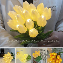Load image into Gallery viewer, 10/15pcs Luminous LED Tulip Bouquet with Light Christmas Gift Valentine's Day Flower Bouquet Photo Prop Flower Birthday Gifts Wedding Home Decoration