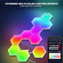 Load image into Gallery viewer, USB WIFI Smart Light Panels DIY Music Rhythm Ambient Atmosphere Backlight LED Hexagon Night Light Creative RGB Decor Quantum Wall Lamps
