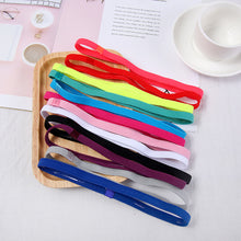 Load image into Gallery viewer, Women Men Elastic Absorbent Sweat Bands Yoga Running Fitness Headband Thin Sports Hair Bands Anti-slip Girls Hair Accessories