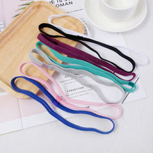 Load image into Gallery viewer, Women Men Elastic Absorbent Sweat Bands Yoga Running Fitness Headband Thin Sports Hair Bands Anti-slip Girls Hair Accessories