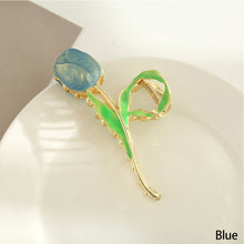 Load image into Gallery viewer, Personalized Korean Version Gentle Colorful Tulip Green Leaf Elegant Fashionable Clamp