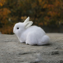 Load image into Gallery viewer, Simulation Mini Lifelike Easter Rabbits Family Decoration Rabbit Model Simulation Animal Plush Toys Easter Gift Kids Birthday Gifts