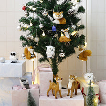 Load image into Gallery viewer, Christmas Cute Simulation Owl Squirrel Elk Cat Christmas Tree Decoration Gardening Decoration Simulation Animal Doll Pendant Kid Gift Navidad Festival