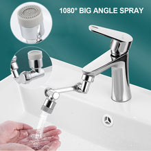 Load image into Gallery viewer, 1080° Rotation Dual Function Extender Faucet Aerator Plastic Tap Splash Filter Bubbler Nozzle Robotic Arm for Kitchen Washbasin