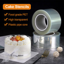 Load image into Gallery viewer, 10m/Roll Transparent Cake Collar Lining Film Mousse Surrounding Edge Cake Chocolate Candy Baking Surround Film Lining Rings