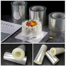 Load image into Gallery viewer, 10m/Roll Transparent Cake Collar Lining Film Mousse Surrounding Edge Cake Chocolate Candy Baking Surround Film Lining Rings