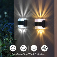 Load image into Gallery viewer, LED Solar Wall Lights Outdoor Waterproof Solar Led Light Outdoor Solar Wall Stair Light Patio Courtyard Street Landscape Garden Decor Wall Lamp