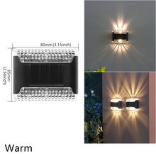 Load image into Gallery viewer, LED Solar Wall Lights Outdoor Waterproof Solar Led Light Outdoor Solar Wall Stair Light Patio Courtyard Street Landscape Garden Decor Wall Lamp