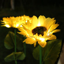 Load image into Gallery viewer, Solar Sunflowers Outside Garden Lawn Light IP65 Waterproof Solar Flowers Pathway Light for Patio Yard Wedding Holiday Decoration