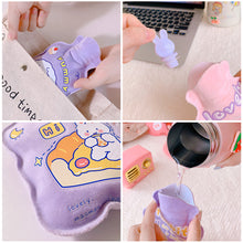 Load image into Gallery viewer, Lovely Cartoon Mini Hot Water Bottle Bag Warm Belly Warmer Filled Mini Explosion-proof Portable Winter Reusable Hand Warmer