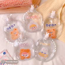 Load image into Gallery viewer, Lovely Cartoon Mini Transparent Hot Water Bottle Bag Girl Warm Belly Warmer Filled Mini Explosion-proof Portable Winter Reusable Hand Warmer