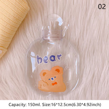 Load image into Gallery viewer, Lovely Cartoon Mini Transparent Hot Water Bottle Bag Girl Warm Belly Warmer Filled Mini Explosion-proof Portable Winter Reusable Hand Warmer