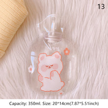 Load image into Gallery viewer, Lovely Cartoon Mini Transparent Hot Water Bottle Bag Girl Warm Belly Warmer Filled Mini Explosion-proof Portable Winter Reusable Hand Warmer