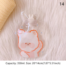 Load image into Gallery viewer, Lovely Cartoon Mini Transparent Hot Water Bottle Bag Girl Warm Belly Warmer Filled Mini Explosion-proof Portable Winter Reusable Hand Warmer