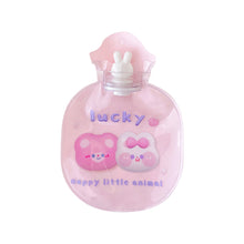 Load image into Gallery viewer, Lovely Cartoon Mini Transparent Hot Water Bottle Bag Girl Warm Belly Warmer Filled Mini Explosion-proof Portable Winter Reusable Hand Warmer