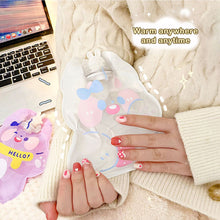 Load image into Gallery viewer, Lovely Cartoon Mini Transparent Hot Water Bottle Bag Girl Warm Belly Warmer Filled Mini Explosion-proof Portable Winter Reusable Hand Warmer