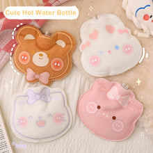Load image into Gallery viewer, Cartoon Plush Bear Mini Hot Water Bottle Bag Girl Warm Belly Warmer Filled Mini Explosion-proof Portable Winter Reusable Hand Warmer