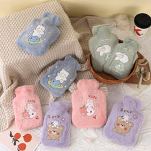 Load image into Gallery viewer, Cartoon Warm Hot Water Bottle Bag Girl Warm Belly Warmer Filled Mini Explosion-proof Portable Winter Reusable Hand Warmer