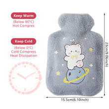Load image into Gallery viewer, Cartoon Warm Hot Water Bottle Bag Girl Warm Belly Warmer Filled Mini Explosion-proof Portable Winter Reusable Hand Warmer