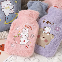 Load image into Gallery viewer, Cartoon Warm Hot Water Bottle Bag Girl Warm Belly Warmer Filled Explosion-proof Portable Winter Reusable Hand Warmer