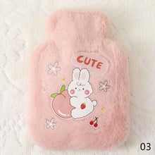Load image into Gallery viewer, Cartoon Warm Hot Water Bottle Bag Girl Warm Belly Warmer Filled Explosion-proof Portable Winter Reusable Hand Warmer