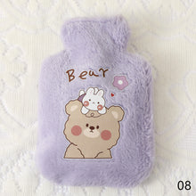 Load image into Gallery viewer, Cartoon Warm Hot Water Bottle Bag Girl Warm Belly Warmer Filled Explosion-proof Portable Winter Reusable Hand Warmer