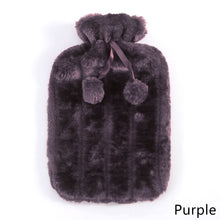 Load image into Gallery viewer, 2L Winter Protective Case Removable Plush Hot Water Bottle Cover Cold-proof Warm Faux Fur Fleece Cover Heat Preservation Covers