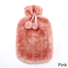 Load image into Gallery viewer, 2L Winter Protective Case Removable Plush Hot Water Bottle Cover Cold-proof Warm Faux Fur Fleece Cover Heat Preservation Covers