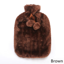 Load image into Gallery viewer, 2L Winter Protective Case Removable Plush Hot Water Bottle Cover Cold-proof Warm Faux Fur Fleece Cover Heat Preservation Covers