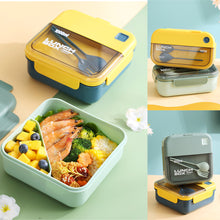 Load image into Gallery viewer, Microwave Lunch Box Compartment Bento Box Food Storage Container Portable Food Box with Cutlery