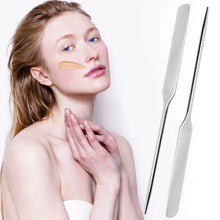 Load image into Gallery viewer, Stainless Steel Dual Heads Makeup Toner Makeup Tools Spatula Mixing Stick Foundation Cream Mixing Tool Art Nail Color Mixing