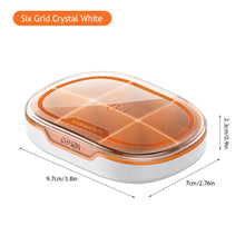 Load image into Gallery viewer, Waterproof 4/6 Grid Sealed Portable Medicine Box Transparent Medicine Multi-functional Subpackage Medicine Box Storage Box