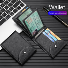 Load image into Gallery viewer, Male Large Capacity Portable Card Bag Cowhide Wallet Multi Card Wallet Bus Card Credit Card Bank Card Holder