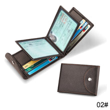 Load image into Gallery viewer, Male Large Capacity Portable Card Bag Cowhide Wallet Multi Card Wallet Bus Card Credit Card Bank Card Holder