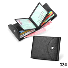 Load image into Gallery viewer, Male Large Capacity Portable Card Bag Cowhide Wallet Multi Card Wallet Bus Card Credit Card Bank Card Holder