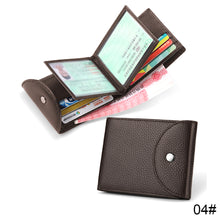 Load image into Gallery viewer, Male Large Capacity Portable Card Bag Cowhide Wallet Multi Card Wallet Bus Card Credit Card Bank Card Holder