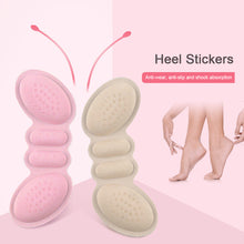 Load image into Gallery viewer, 1 Pair Glue Dispensing Butterfly Shaped Heel Stickers Anti-abrasion Anti-skid Sponge Heel Stickers Anti-drop Heel Pads
