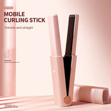 Load image into Gallery viewer, USB Wireless Portable Mini Hair Straightener Curling Iron 3 Grade Temperature Adjustment Dual-purpose Hair Straightener Hair Style Tool