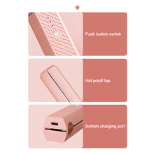 Load image into Gallery viewer, USB Wireless Portable Mini Hair Straightener Curling Iron 3 Grade Temperature Adjustment Dual-purpose Hair Straightener Hair Style Tool
