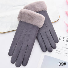 Load image into Gallery viewer, Suede Plush Thickened Touch Screen Warm Gloves Winter Warm Cold Proof Gloves Comfortable Soft Fabric Gloves for Women