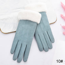 Load image into Gallery viewer, Suede Plush Thickened Touch Screen Warm Gloves Winter Warm Cold Proof Gloves Comfortable Soft Fabric Gloves for Women