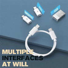 Load image into Gallery viewer, Cable Case Multifunction Cable Box USB C Type-C Micro Lightning 60W Power Cable SIM Ejector Pin Mirror TF Card Slot Gift