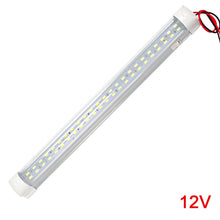 Load image into Gallery viewer, 12V/24V LED 48LED Car Interior Light Lamp Strip Bar On/Off Switch for Van Lorry Truck Camper Caravan Camping RV Caravan