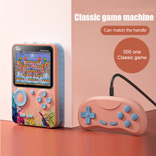 Load image into Gallery viewer, 500 Games Mini Handheld Video Game Console Retro Portable 3.5-inch Screen LCD Kids Color Student Card Machine Two Roles Gamepad
