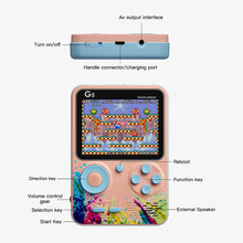 Load image into Gallery viewer, 500 Games Mini Handheld Video Game Console Retro Portable 3.5-inch Screen LCD Kids Color Student Card Machine Two Roles Gamepad