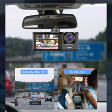 Load image into Gallery viewer, 3 in 1 FHD 1080P Car Video Recorder 3 Camera Car DVR Dashcam Rear View Camera with Rear lens Night Vision